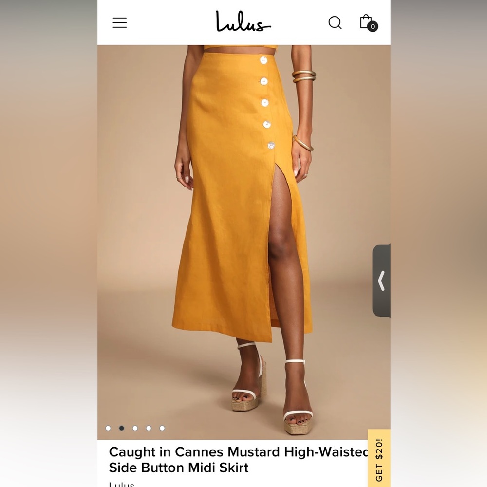 Lulus custard yellow maxi skirt. Never wore this skirt, perfect condition :)
